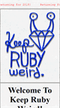 Mobile Screenshot of keeprubyweird.com