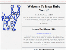 Tablet Screenshot of keeprubyweird.com